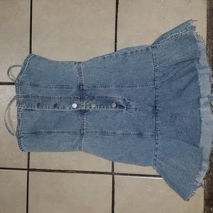 Denim mermaid short dress